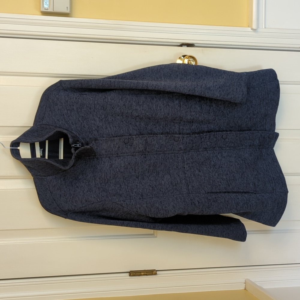 Lands End Ladies Fleece Jacket In Navy Size XL Petite
